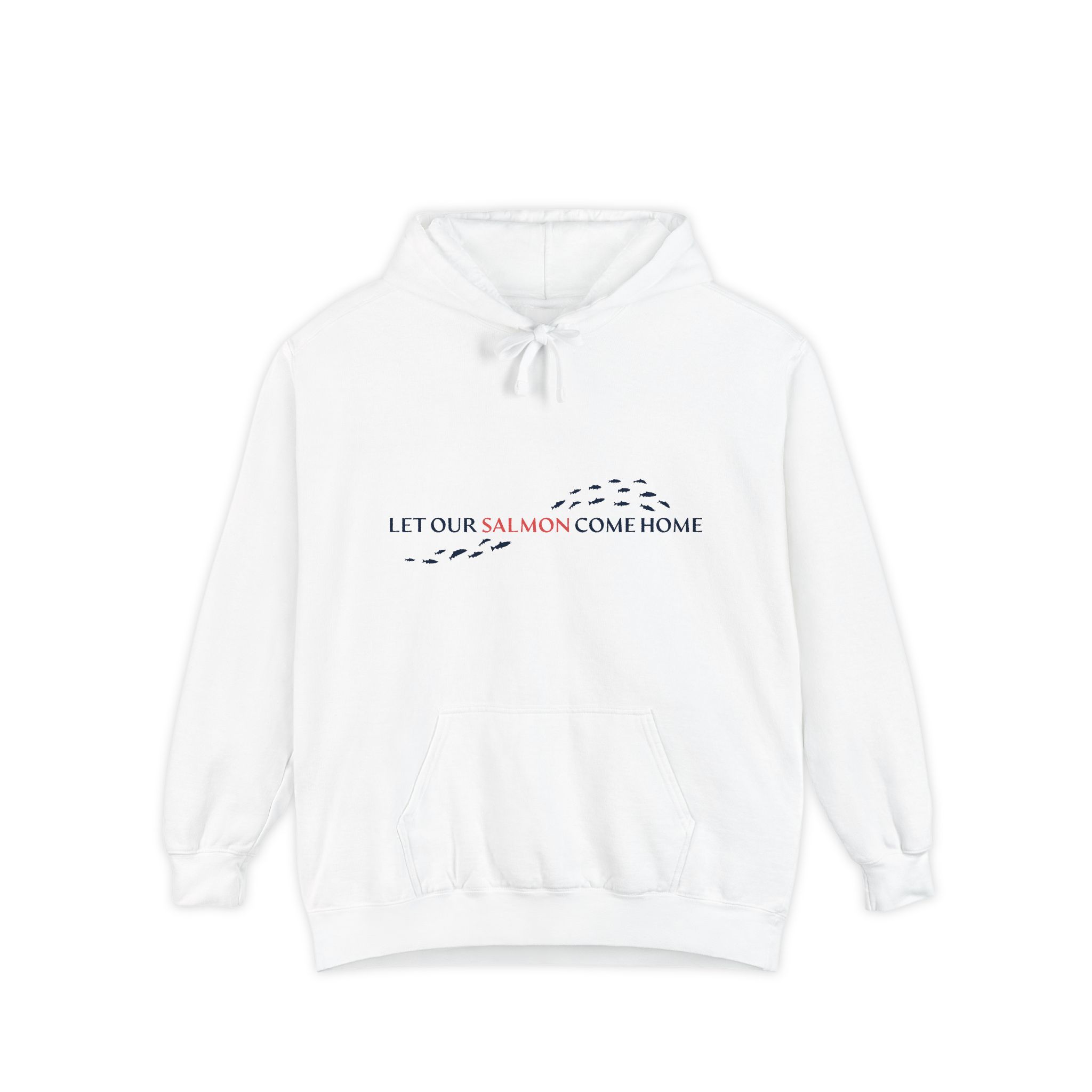 Let Our Salmon Come Home Garment-Dyed Hoodie - Image 3